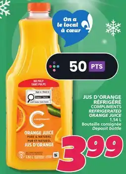 IGA COMPLIMENTS REFRIGERATED ORANGE JUICE offer