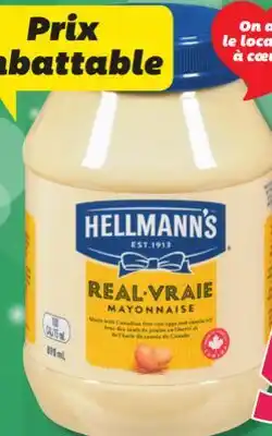 IGA HELLMANN'S MAYONNAISE OR MAYONNAISE TYPE DRESSING offer