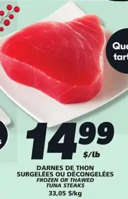 IGA FROZEN OR THAWED TUNA STEAKS offer