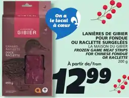 IGA LA MAISON DU GIBIER FROZEN GAME MEAT STRIPS FOR CHINESE FONDUE OR RACLETTE offer