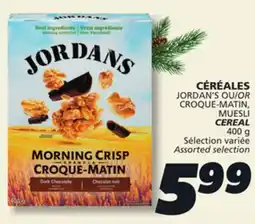 IGA JORDAN'S OR CROQUE-MATIN, MUESLI CEREAL offer