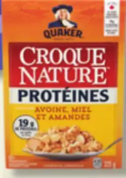 IGA QUAKER CEREAL, GRANOLA CEREAL offer