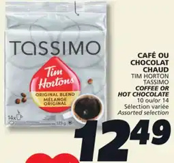 IGA TIM HORTON TASSIMO COFFEE OR HOT CHOCOLATE offer