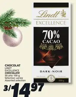 IGA LINDT EXCELLENCE CHOCOLATE offer
