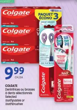 Uniprix COLGATE Dentrifrices ou brosses à dents sélectionnés/Selected toothpastes or toothbrushes offer