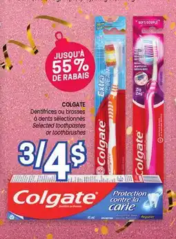 Uniprix COLGATE Dentifrices ou brosses à dents sélectionnés/Selected toothpastes or toothbrushes offer