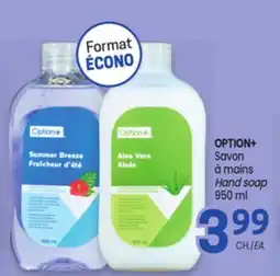 Uniprix OPTION Savon à mains/Hand soap offer