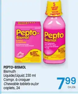 Uniprix PEPTO-BISMOL Bismuth, Liquide/Liquid, Compr. à croquer/Chewable tablets offer