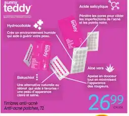 Uniprix SUNNY TEDDY Timbres anti-acné/Anti-acne patches offer
