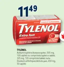 Familiprix Tylenol extra strength 500mg acetaminophen tablets 100un offer