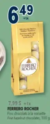 Familiprix FERRERO ROCHER, Fine hazelnut chocolates, 100 g offer