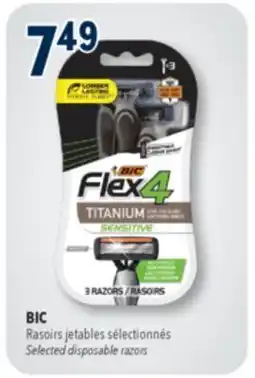 Familiprix Bic Flex4 flexible 4 blades razors 3un offer