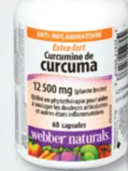 Familiprix Webber Naturals Anti-Inflammation Turmeric Curcumin Extra Strength capsules 60un offer
