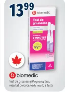 Familiprix Biomedic early result pregnancy test 2un offer