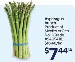 Walmart Asparagus bunch offer