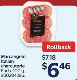 Walmart Marcangelo Italian charcuterie offer