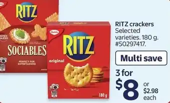 Walmart RITZ crackers offer