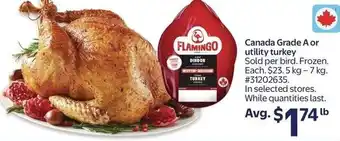 Walmart Canada Grade A or utility turkey offer