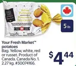 Walmart Your Fresh Market potatoes offer