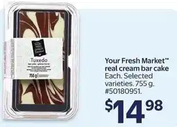 Walmart Your Fresh Market real cream bar cake offer