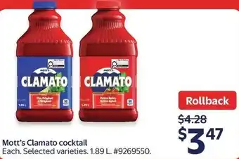 Walmart Mott's Clamato cocktail offer