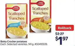 Walmart Betty Crocker potatoes offer
