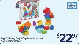 Walmart Big Building Bag 80-piece block set offer