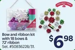 Walmart Bow and ribbon kit with 18 bows & 72' ribbon offer