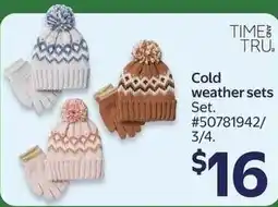 Walmart Time and tru cold weather sets offer