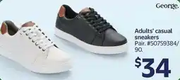 Walmart George. Adults' casual sneakers offer