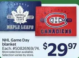 Walmart NHL Game Day blanket offer