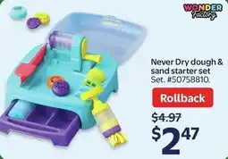 Walmart Never Dry dough & sand starter set offer