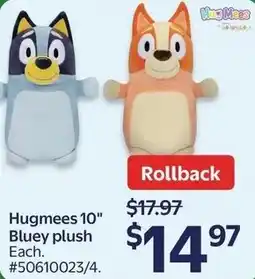 Walmart Hugmees 10" Bluey plush offer