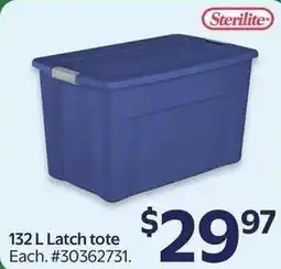 Walmart Sterilite 132 L latch tote offer