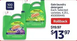 Walmart Gain laundry detergent offer