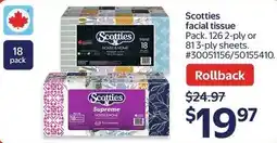 Walmart Scotties facial tissue offer