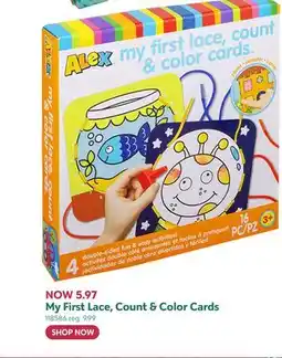 Toys R us Alex My First Lace, Count & Color Cards offer