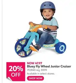 Toys R us Bluey Fly Wheel Junior Cruiser offer