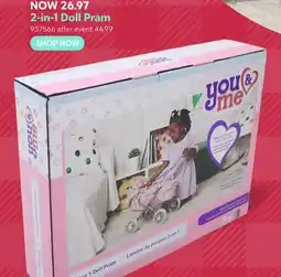 Toys R us You & Me 2-in-1 Doll Pram offer