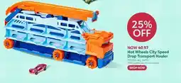 Toys R us Hot Wheels City Speed Drop Transport Hauler offer