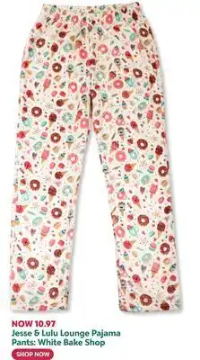 Toys R us Jesse & Lulu Lounge Pajama Pants: White Bake Shop offer