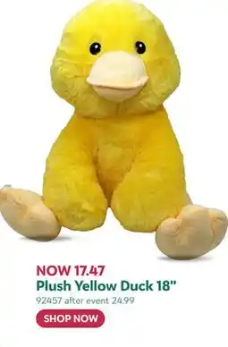 Toys R us Plush Yellow Duck 18 offer