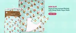 Toys R us Jesse & Lulu Lounge Blanket with Sleep Mask: Aqua Sloth offer
