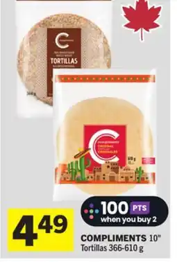 Foodland COMPLIMENTS 10 Tortillas offer