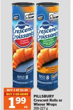 Foodland PILLSBURY Crescent Rolls or Wiener Wraps offer
