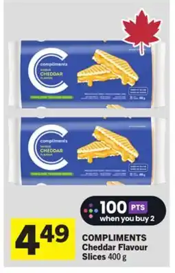 Foodland COMPLIMENTS Cheddar Flavour Slices offer