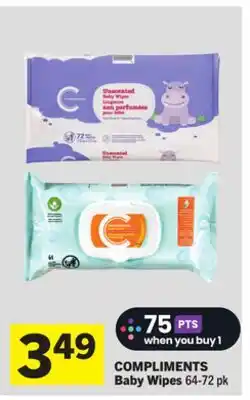 Foodland COMPLIMENTS Baby Wipes offer