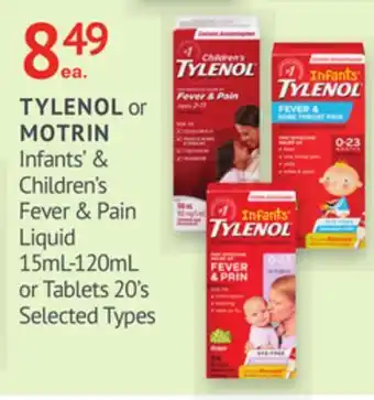 IDA Pharmacy TYLENOL or MOTRIN offer