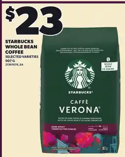 Loblaws STARBUCKS WHOLE BEAN, 907 G offer