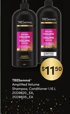 Loblaws TRESEMMÉ AMPLIFIED VOLUME SHAMPOO, CONDITIONER 1.15 L offer